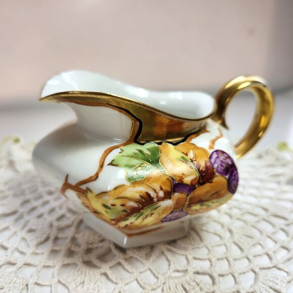 Limoges Creamer La Seynie France Hand Painted Vintage Art Deco Signed 'R… - Picture 2 of 12